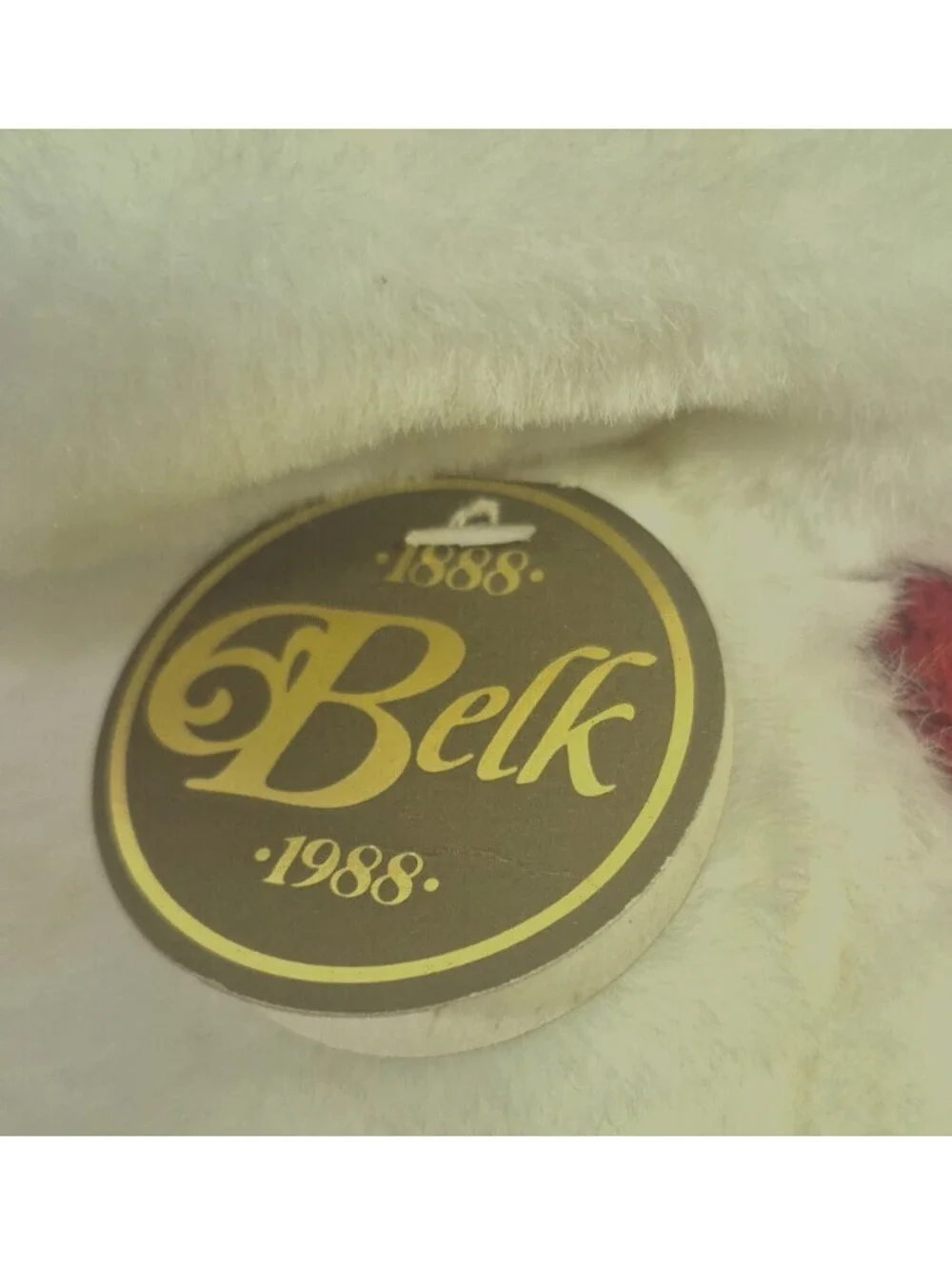 Vintage 1988 Belk Belkie Christmas Teddy Bear Plush 100th Anniversary 15